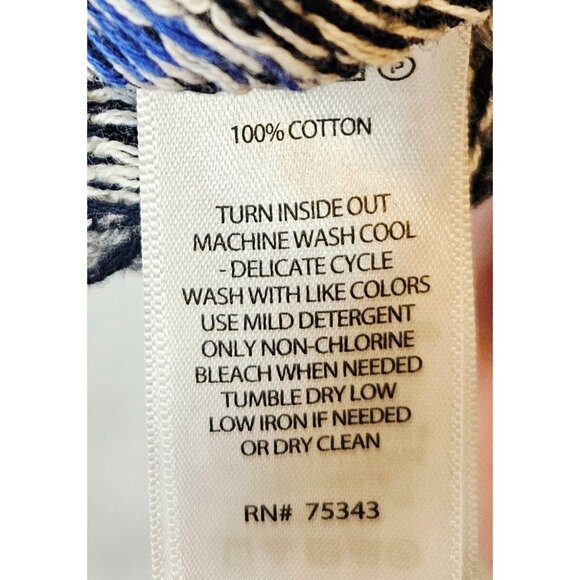 Aspen Men's Fair Isle Reindeer Christmas Sweater Navy Blue White Medium - Picture 8 of 8